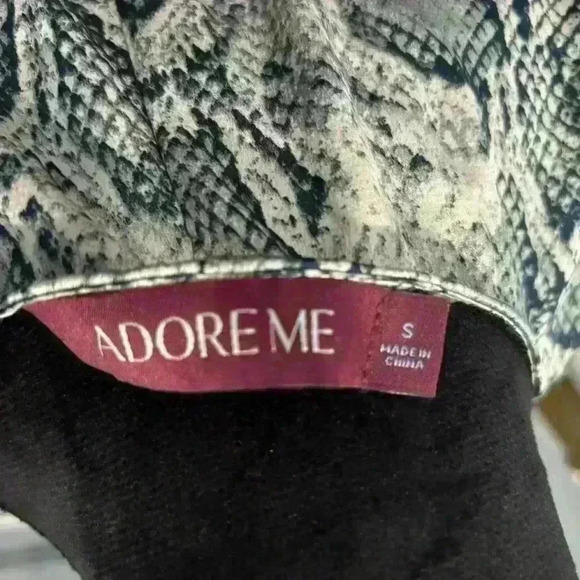 Adore Me Snake Print Sleeveless v neck Slip Dress Size Small - Picture 2 of 6